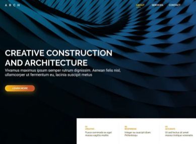 Arch Creative Architecture Landing Page
