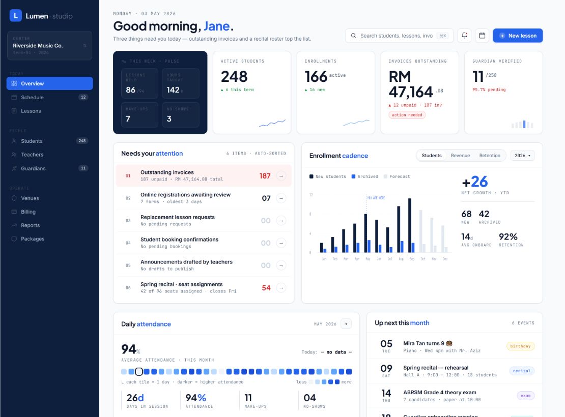 Learning Center Management System