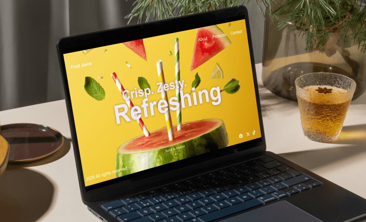 Zest & Bloom Juice Landing Page