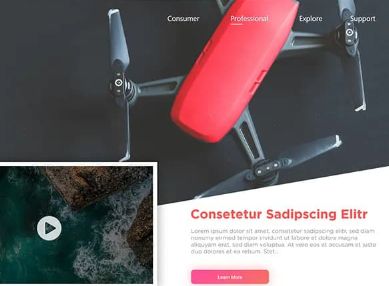 RECHRG. Drone Brand Landing Page