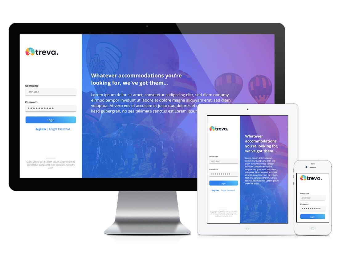 Treva Travel Login Interface